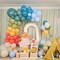 Retro Boho Balloon Arch Garland Kit (163pcs) – Blue, Orange & Mustard Yellow Balloons for “Here Comes the Sun” First Birthday, Boho Baby Shower & Colorful Party Decorations